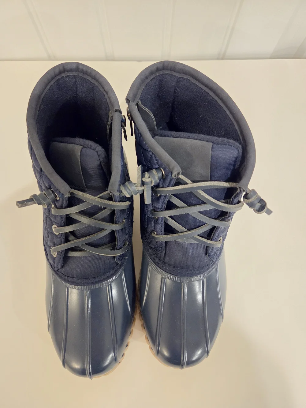 Womens Navy Blue Duck Boots